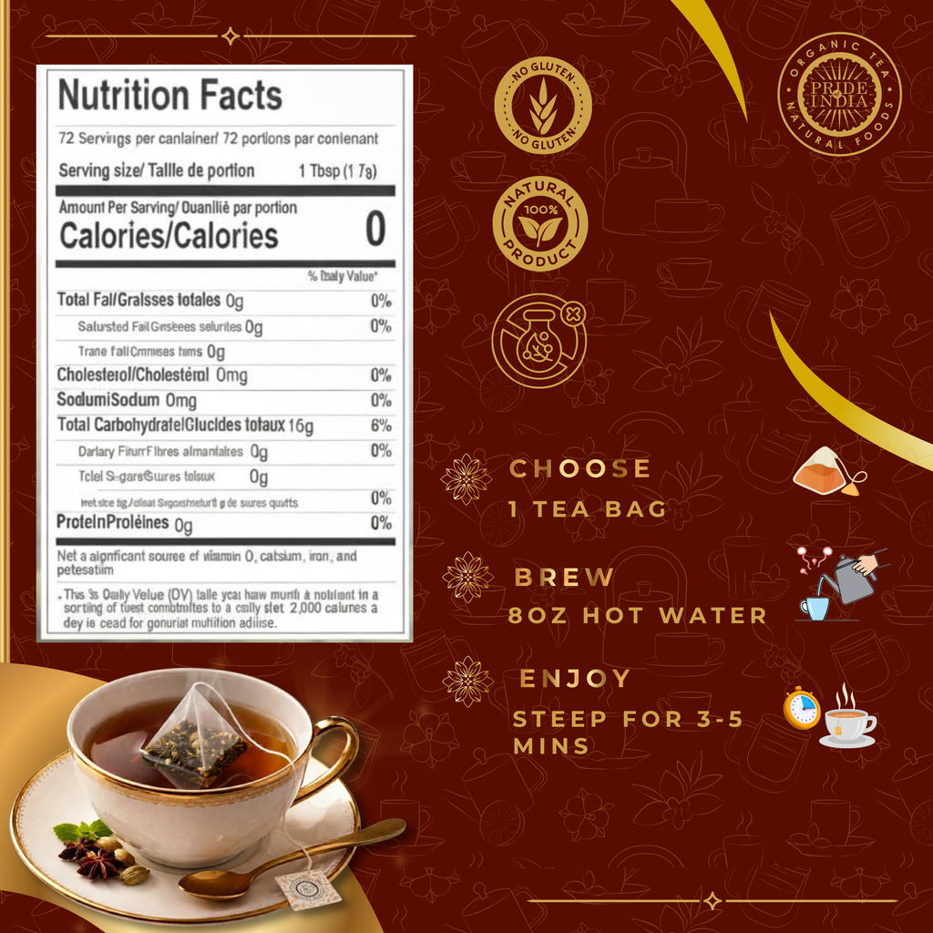 Premium Tea Chest – 6 Flavors, 72 Tea Bags (Classic & Herbal Options)