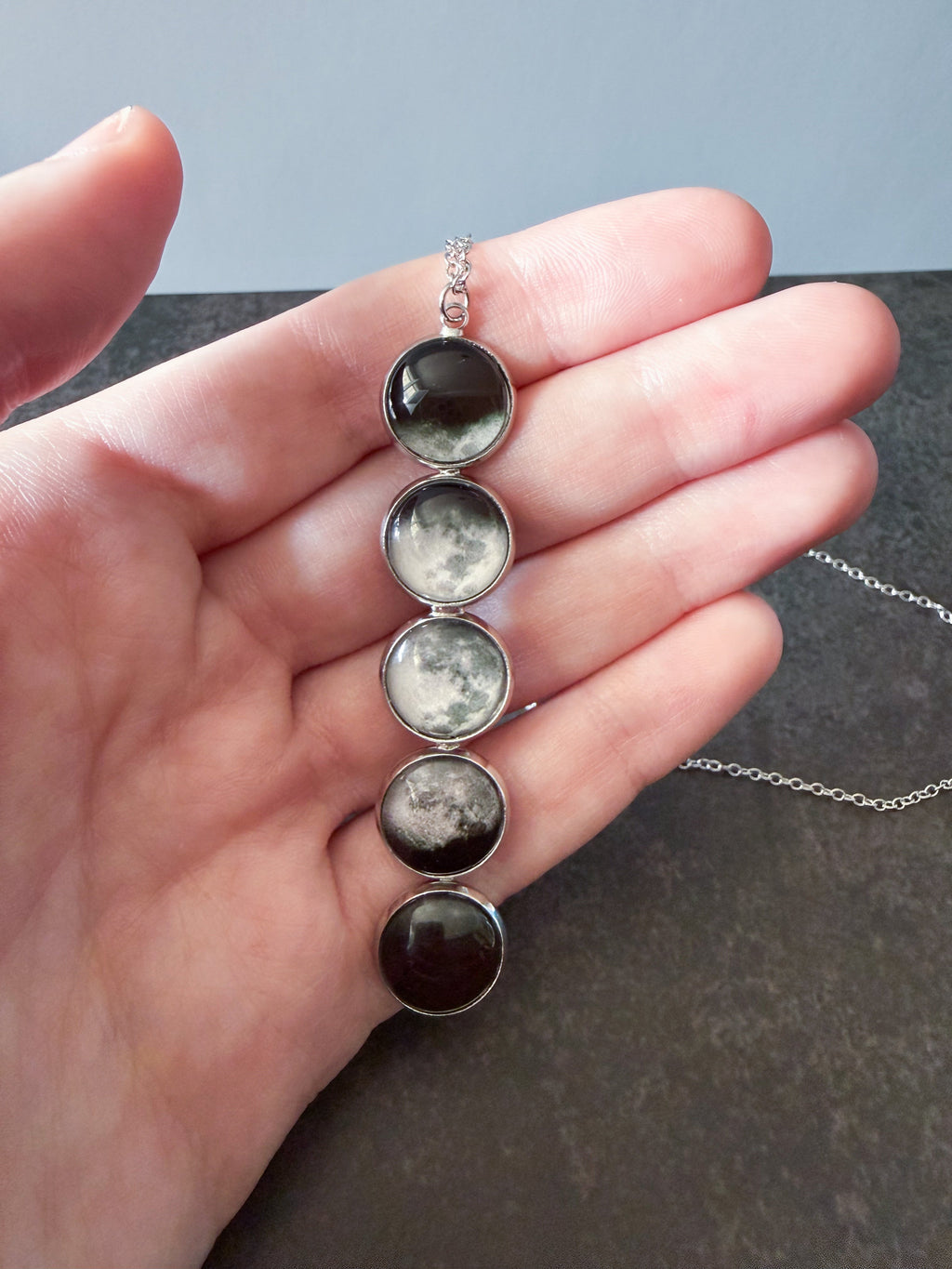Moon Phase Pendant Necklace